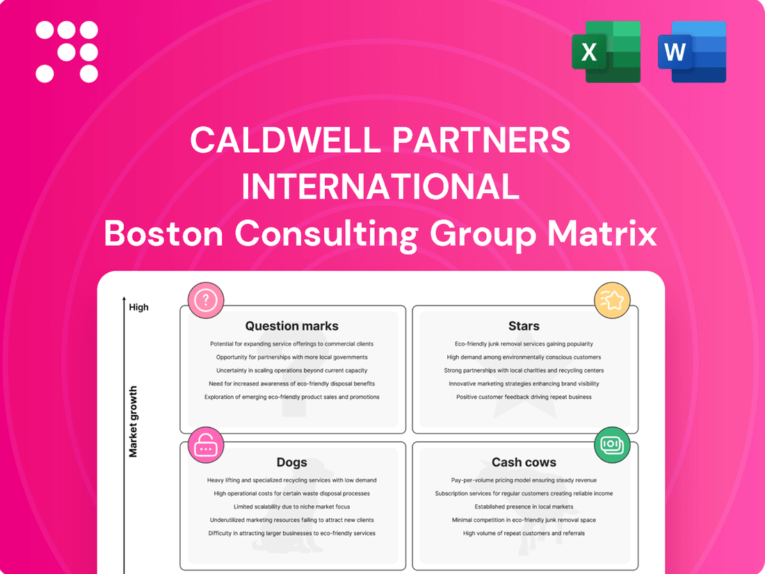Caldwell Partners International Boston Consulting Group Matrix