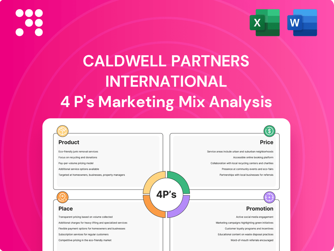 Caldwell Partners International Marketing Mix