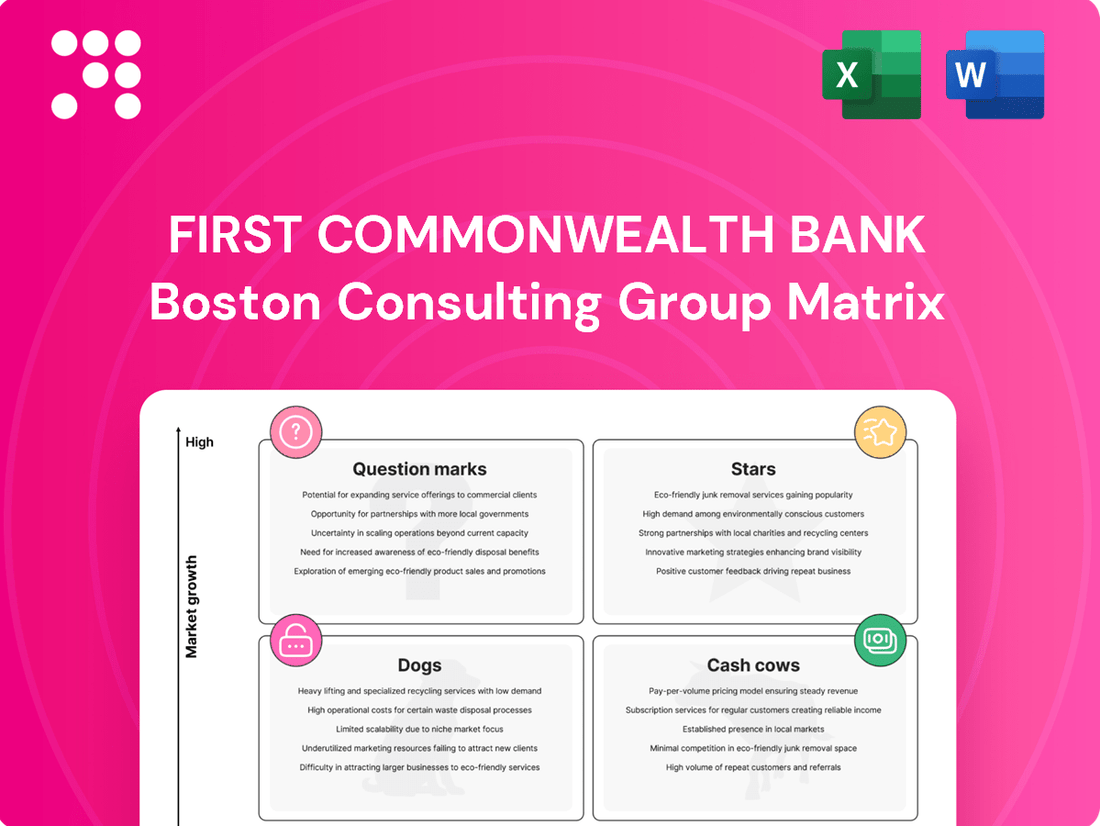 First Commonwealth Bank Boston Consulting Group Matrix