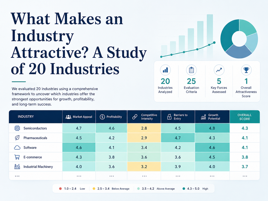 What Makes an Industry Attractive? We Scored 20 Industries Using Porter’s Five Forces