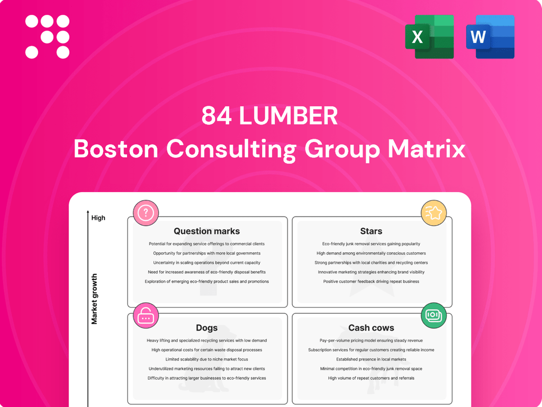 84 Lumber Boston Consulting Group Matrix
