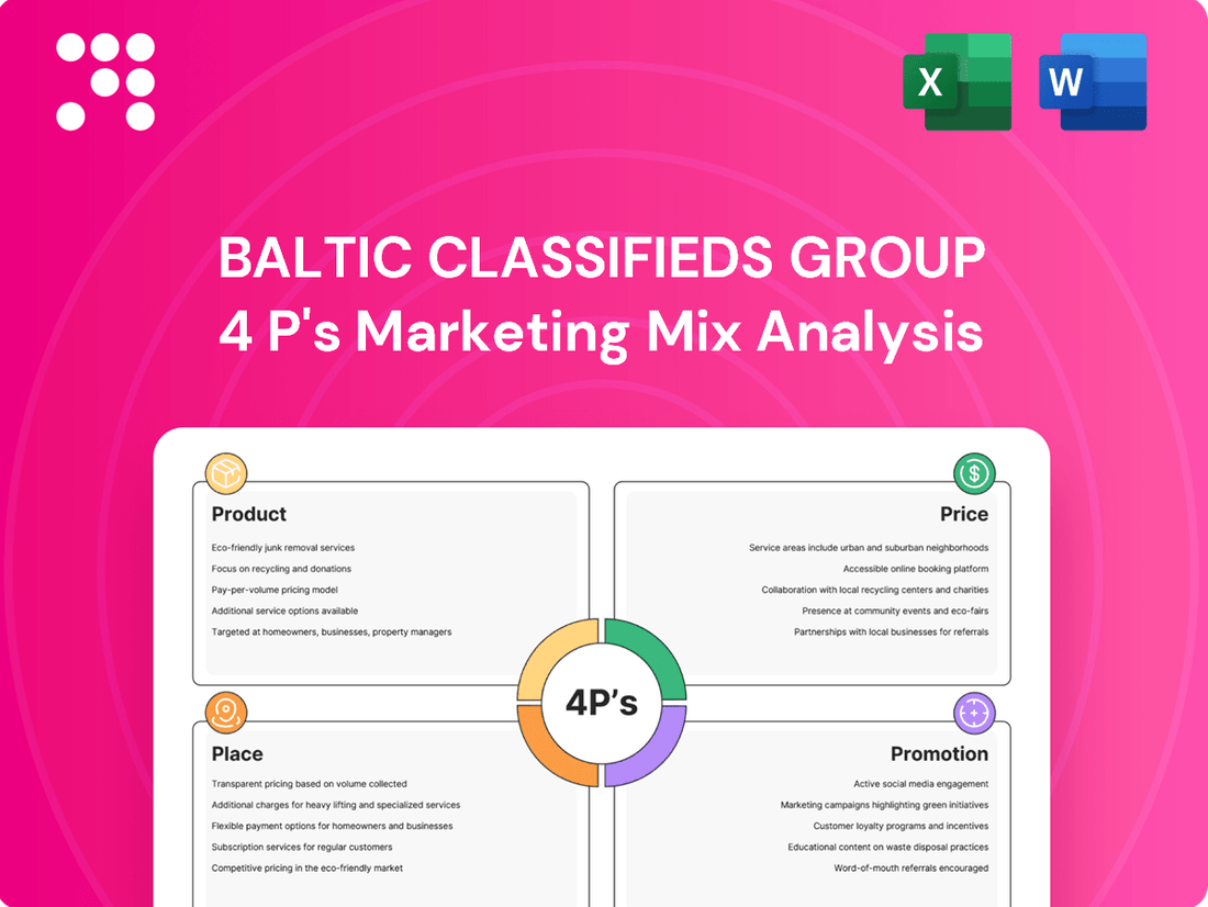 Baltic Classifieds Group Marketing Mix