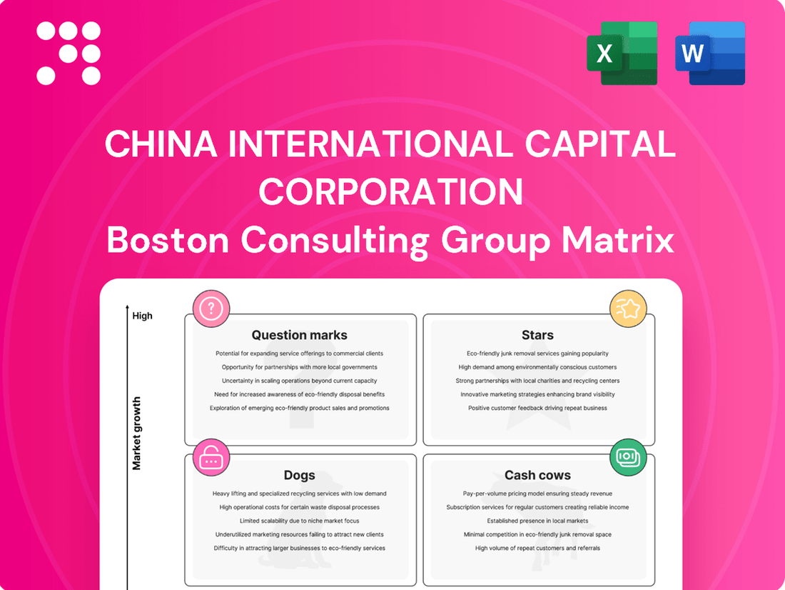 China International Capital Corporation Boston Consulting Group Matrix