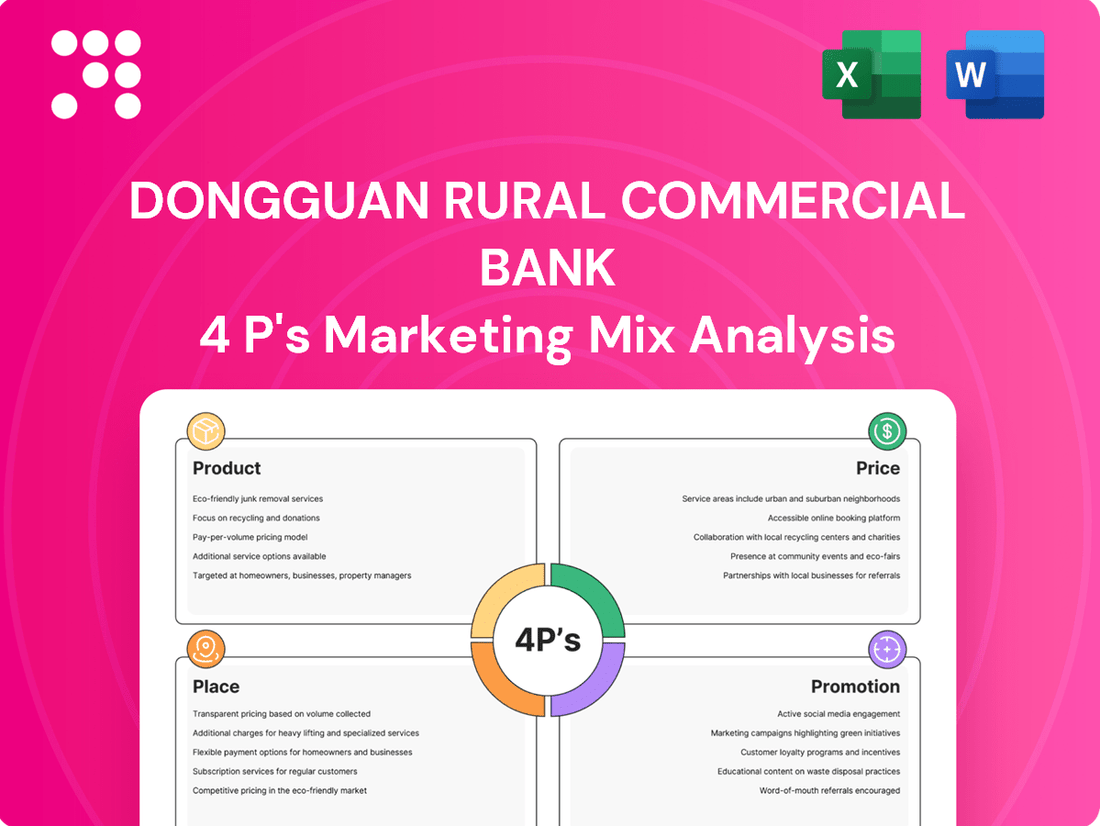 Dongguan Rural Commercial Bank Marketing Mix