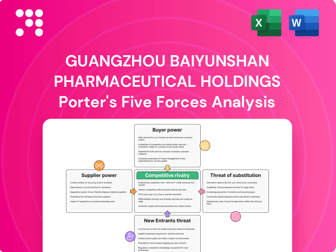 Guangzhou Baiyunshan Pharmaceutical Holdings Porter's Five Forces Analysis