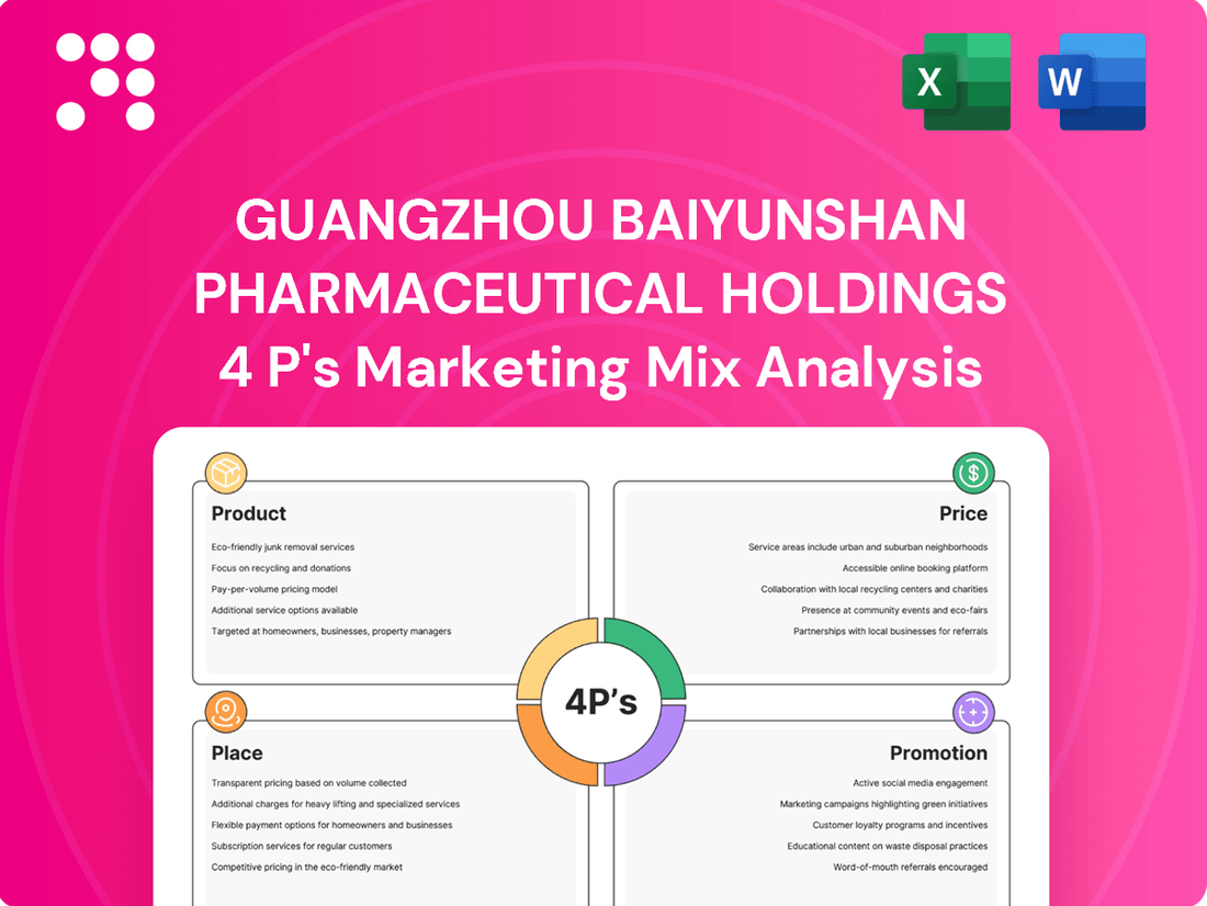 Guangzhou Baiyunshan Pharmaceutical Holdings Marketing Mix