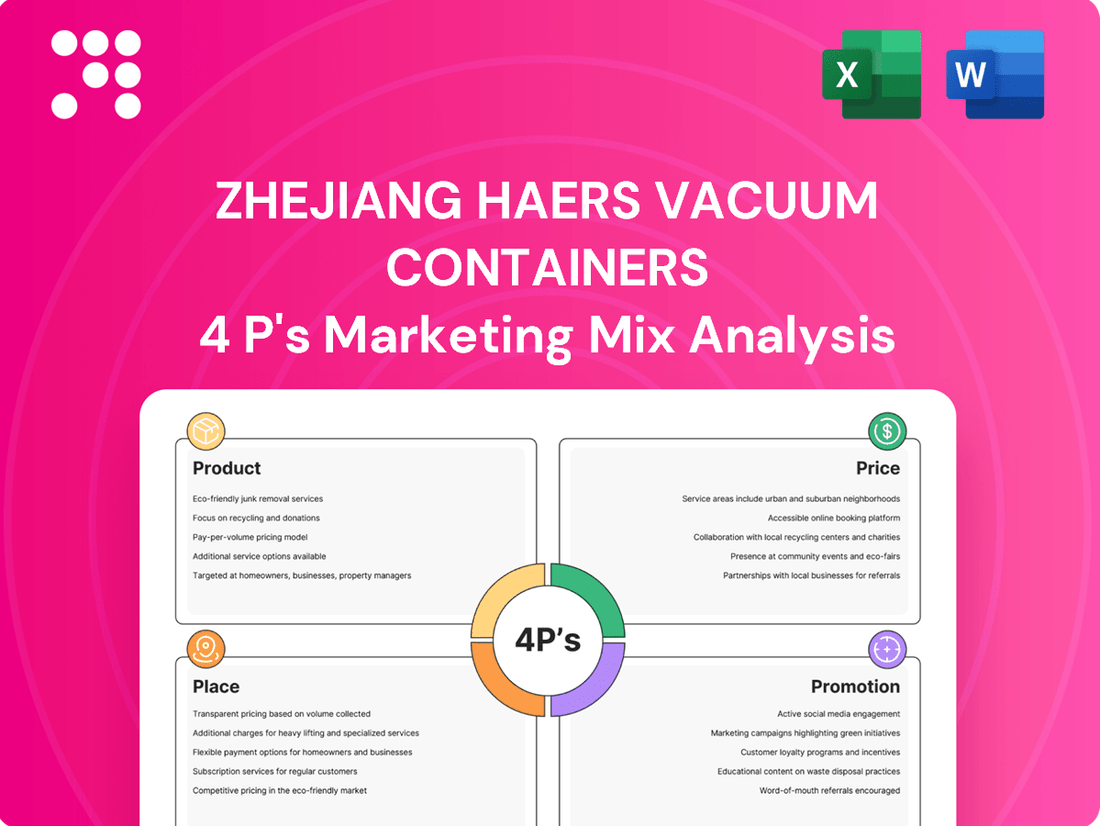 Zhejiang Haers Vacuum Containers Marketing Mix