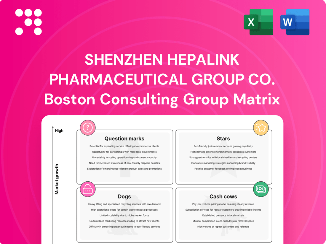 Shenzhen Hepalink Pharmaceutical Group Co. Boston Consulting Group Matrix