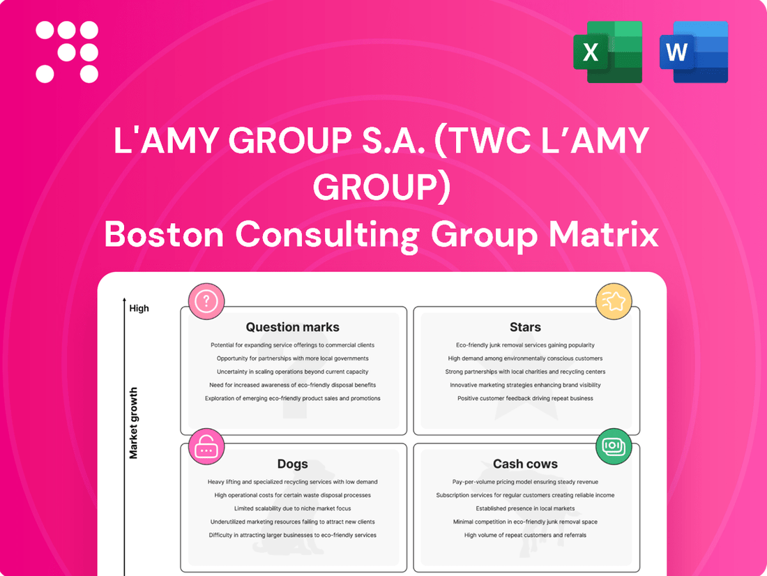 L'AMY Group S.A. (TWC L’AMY Group) Boston Consulting Group Matrix