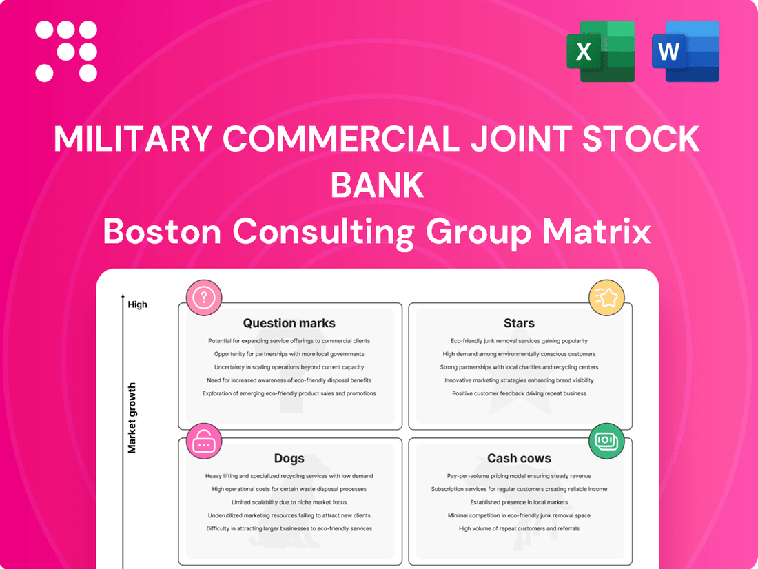 Military Commercial Joint Stock Bank Boston Consulting Group Matrix