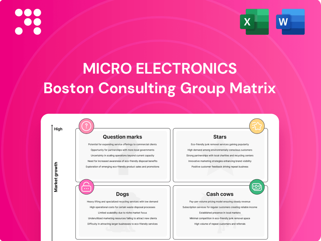 Micro Electronics Boston Consulting Group Matrix