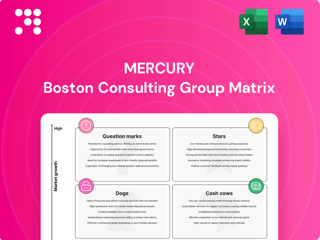 Mercury Boston Consulting Group Matrix