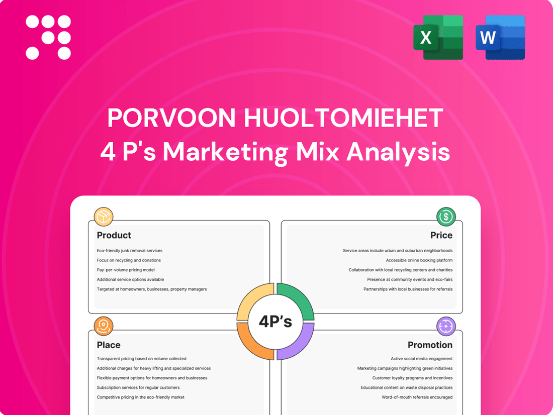 Porvoon Huoltomiehet Marketing Mix