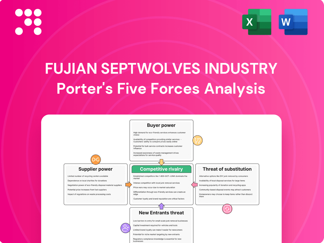 Fujian Septwolves Industry Porter's Five Forces Analysis