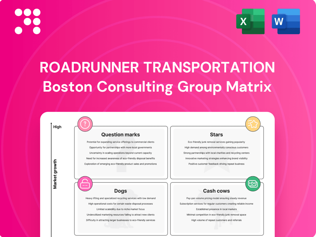 Roadrunner Transportation Boston Consulting Group Matrix