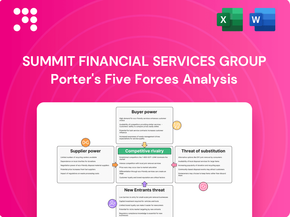 Summit Financial Services Group Porter's Five Forces Analysis