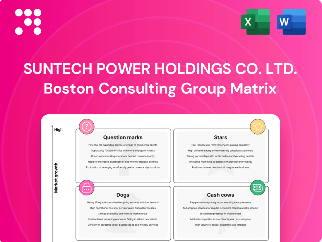 Suntech Power Holdings Co. Ltd.  Boston Consulting Group Matrix