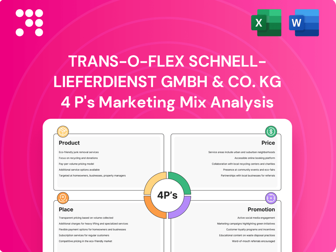 trans-o-flex Schnell-Lieferdienst GmbH & Co. KG Marketing Mix