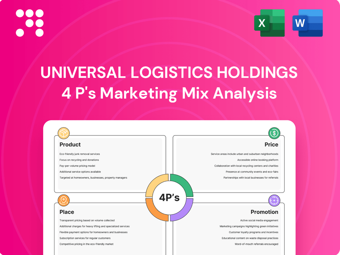 Universal Logistics Holdings Marketing Mix