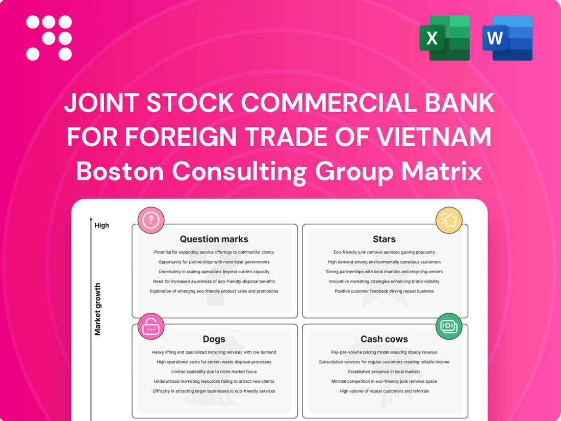 Joint Stock Commercial Bank for Foreign Trade of Vietnam Boston Consulting Group Matrix