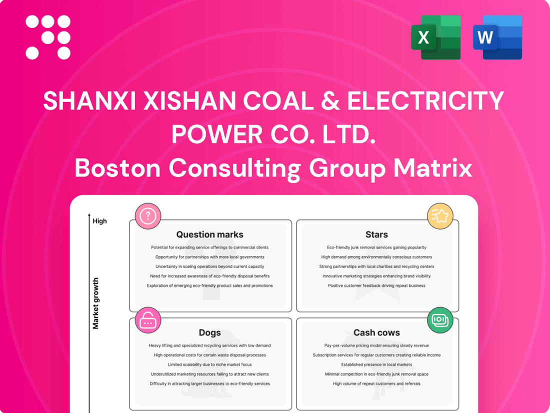 Shanxi Xishan Coal & Electricity Power Co. Ltd. Boston Consulting Group Matrix