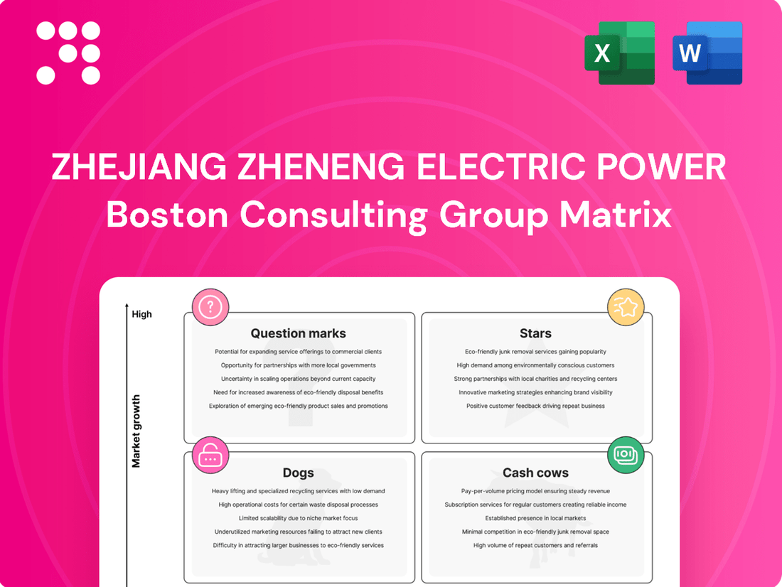 Zhejiang Zheneng Electric Power Boston Consulting Group Matrix
